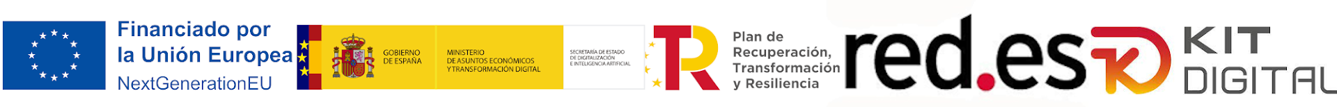 Financiado por la Unión Europea · NextGenerationEU · Plan de Recuperación, Transformación y Resiliencia · Kit Digital